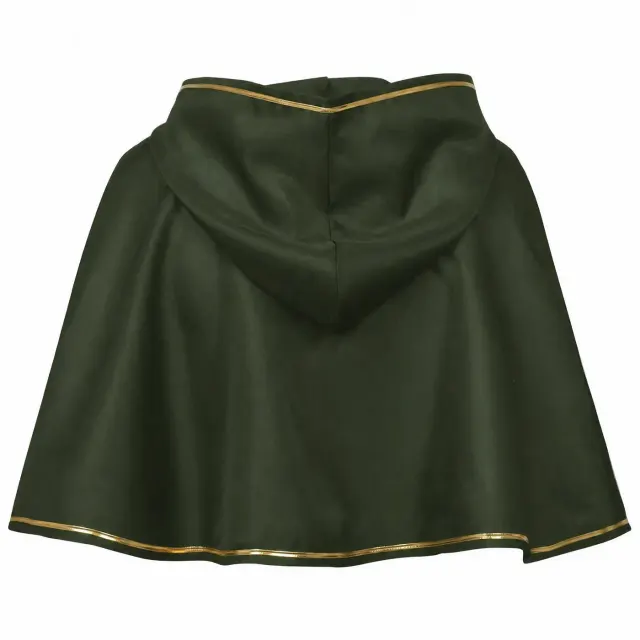 Unisex Medieval Gold-Trim Hooded Cape Halloween Cosplay Costume detail 10