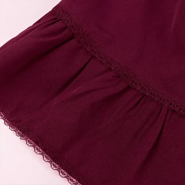 Medieval Gothic Lace-Up Ruffled Full Skirt for Women detail 14