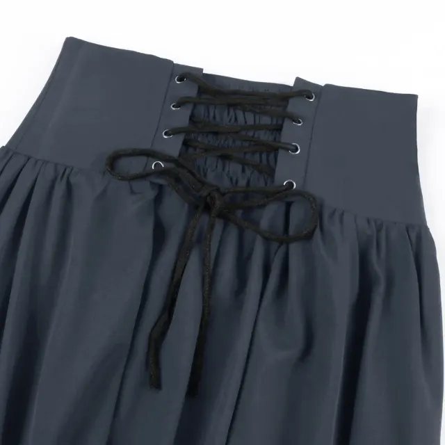 Medieval Gothic Lace-Up Ruffled Full Skirt for Women detail 19