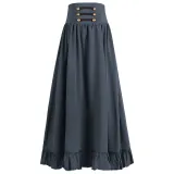 Lace-Trim Skirt - Blue