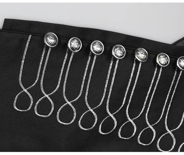 Medieval Gothic Steampunk Drummer Costume for Stage Performance detail 22