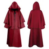 Longue robe cape - Rouge