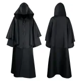 Longue robe cape - Noir