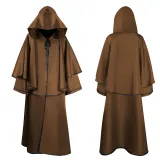 Longue robe cape - Café