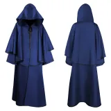 Longue robe cape - Bleu