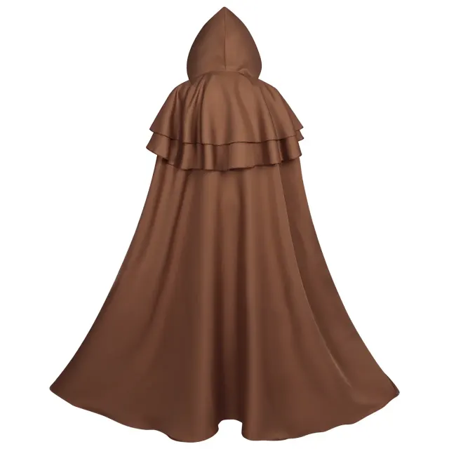 Medieval Hooded Knight Cape for Halloween Cosplay Stage detail 3