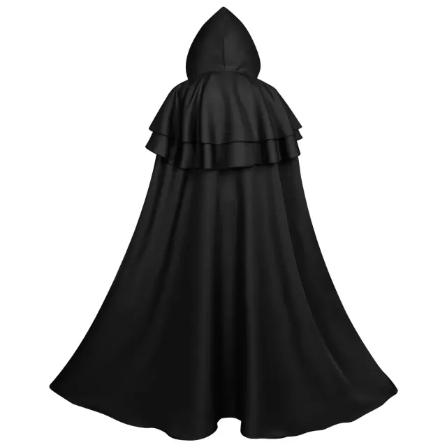 Medieval Hooded Knight Cape for Halloween Cosplay Stage detail 8