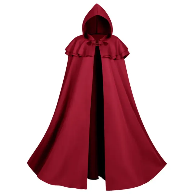Medieval Hooded Knight Cape for Halloween Cosplay Stage detail 14