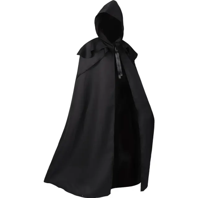 Medieval Hooded Monk Cloak for Halloween Cosplay detail 1