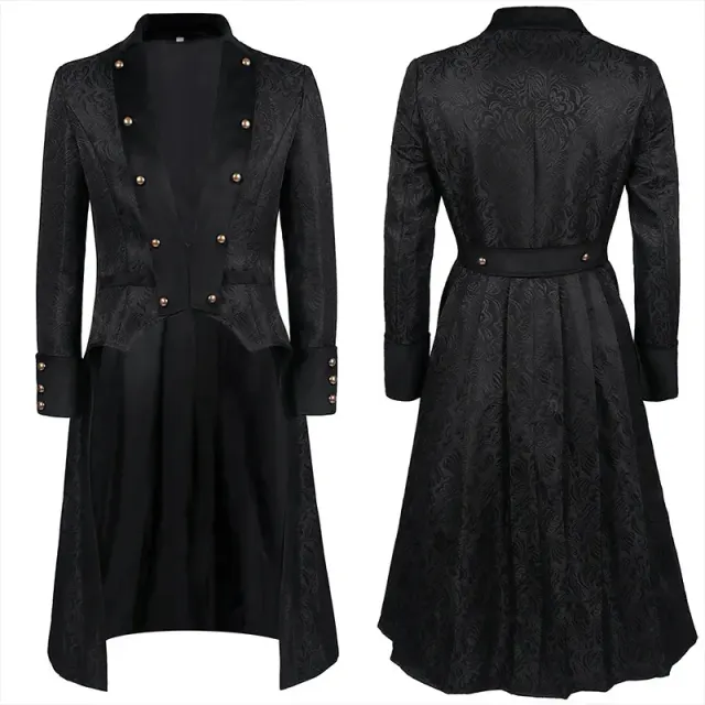 Medieval Jacquard Coat, Prince Shirt & Pants Costume Set detail 19