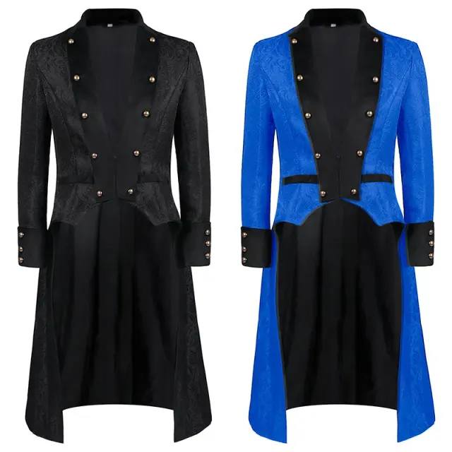 Medieval Jacquard Coat, Prince Shirt & Pants Costume Set detail 20