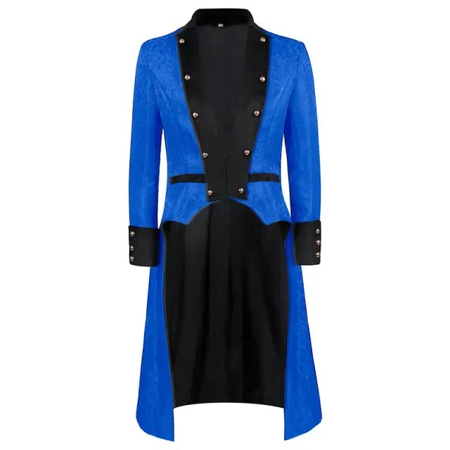 Medieval Jacquard Coat, Prince Shirt & Pants Costume Set detail 23