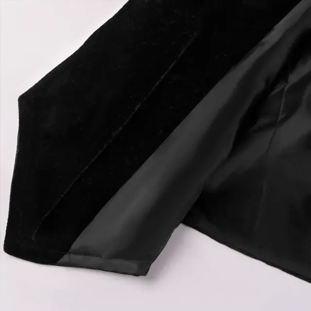 Medieval Jacquard Contrast Vest for Theater and Stage detail 5