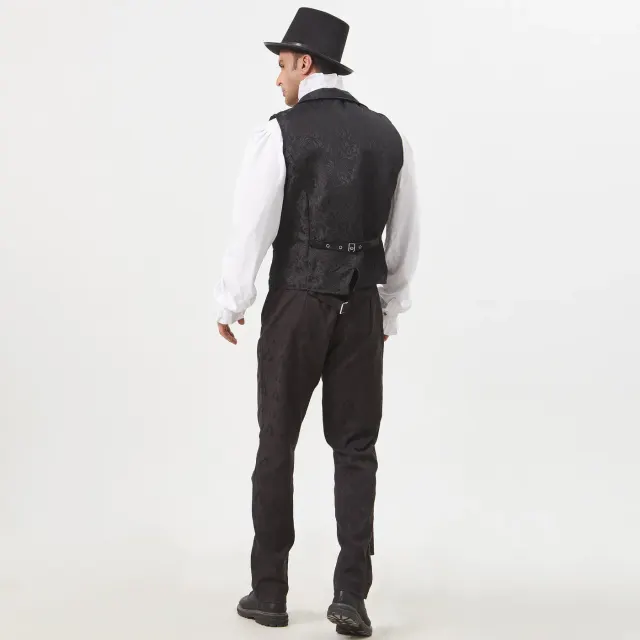 Medieval Jacquard Contrast Vest for Theater and Stage detail 10