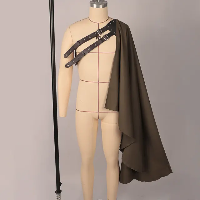 Medieval Knight Cape Halloween Cosplay Costume for Men detail 1