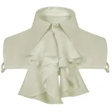 Großer Blumen-Kragenaufsatz - Beige
