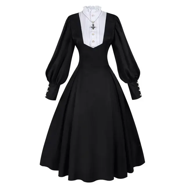 Medieval Nun & Nightingale Nurse Cosplay Halloween Costume detail 1