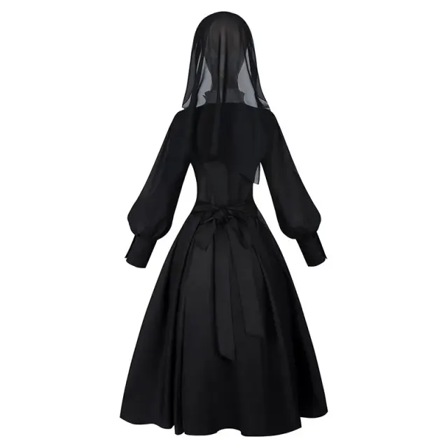 Medieval Nun & Nightingale Nurse Cosplay Halloween Costume detail 3