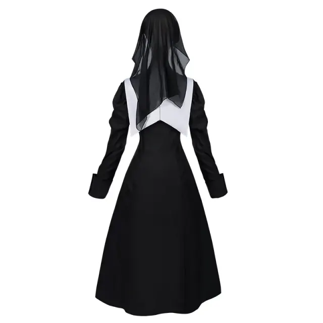 Medieval Nun & Nightingale Nurse Cosplay Halloween Costume detail 12