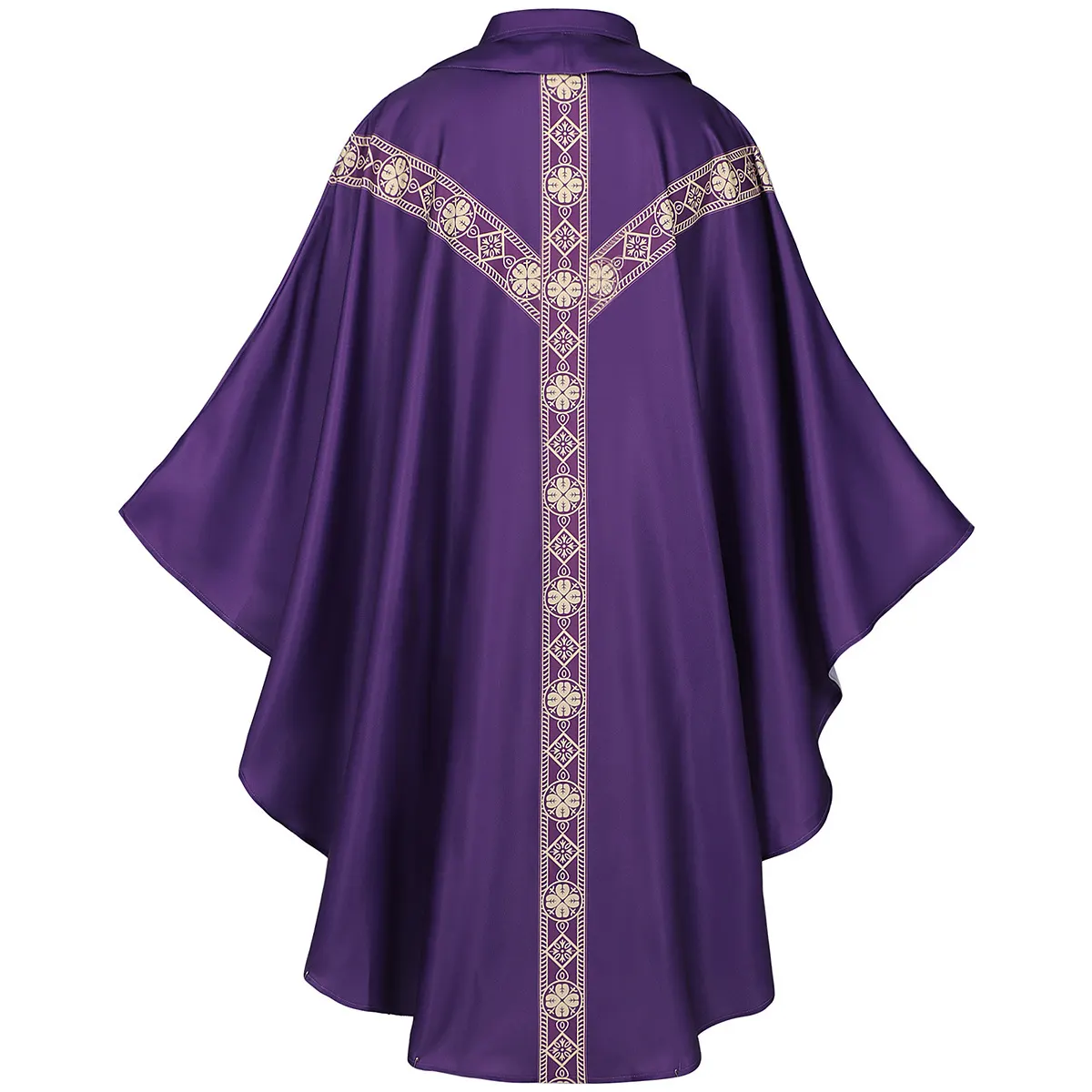 Medieval Priest Monk Cosplay Robe with Printed Cape detail 2