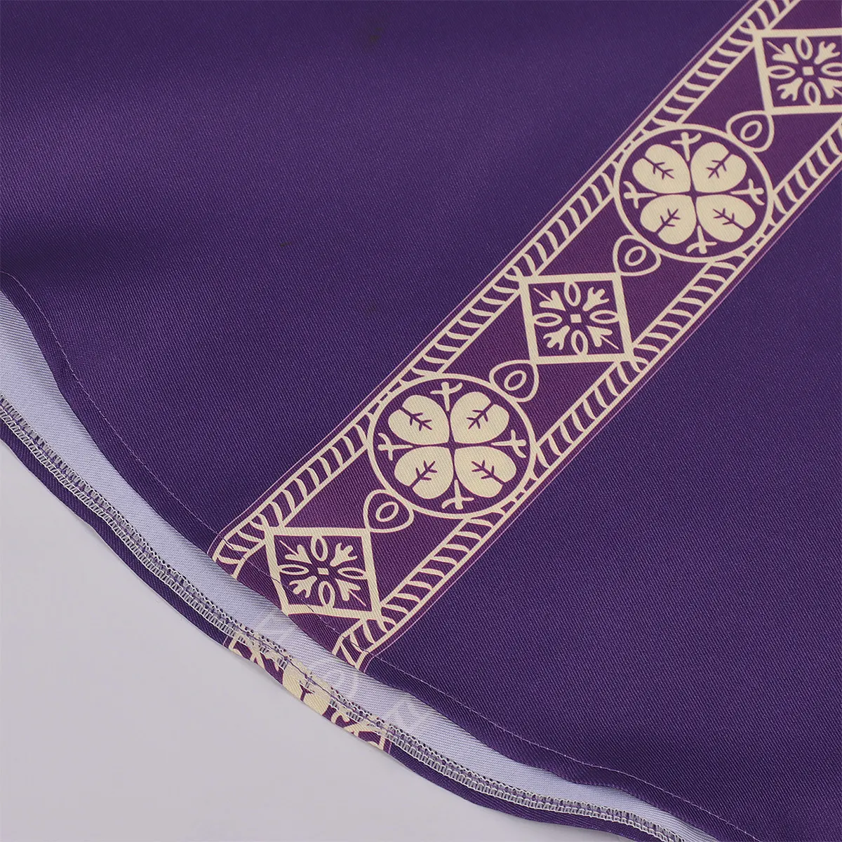 Medieval Priest Monk Cosplay Robe with Printed Cape detail 5