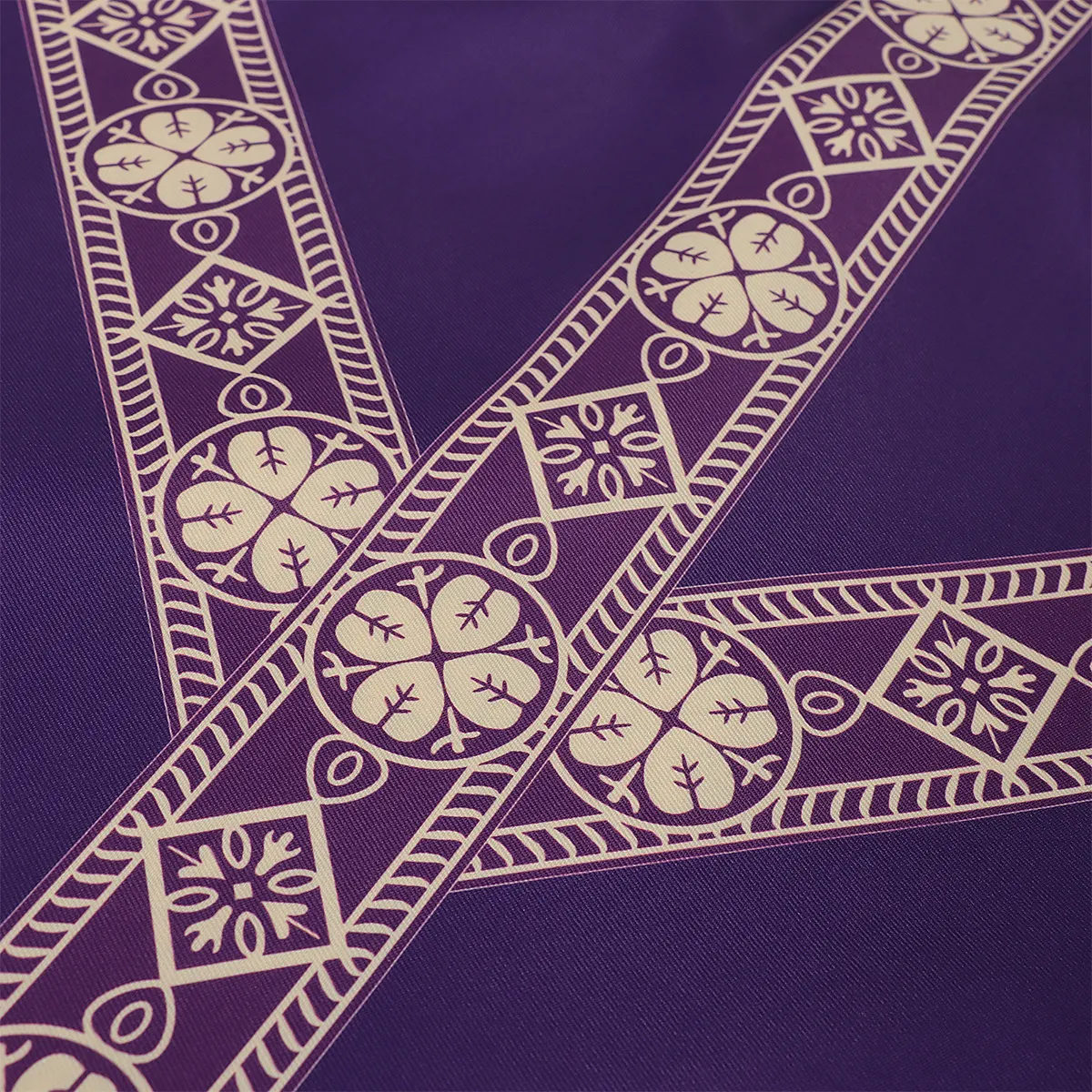 Medieval Priest Monk Cosplay Robe with Printed Cape detail 6
