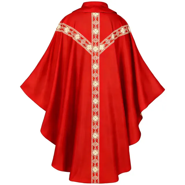 Mittelalterliche Priester-Mönchs-Cosplay-Robe mit bedrucktem Umhang Detail 10