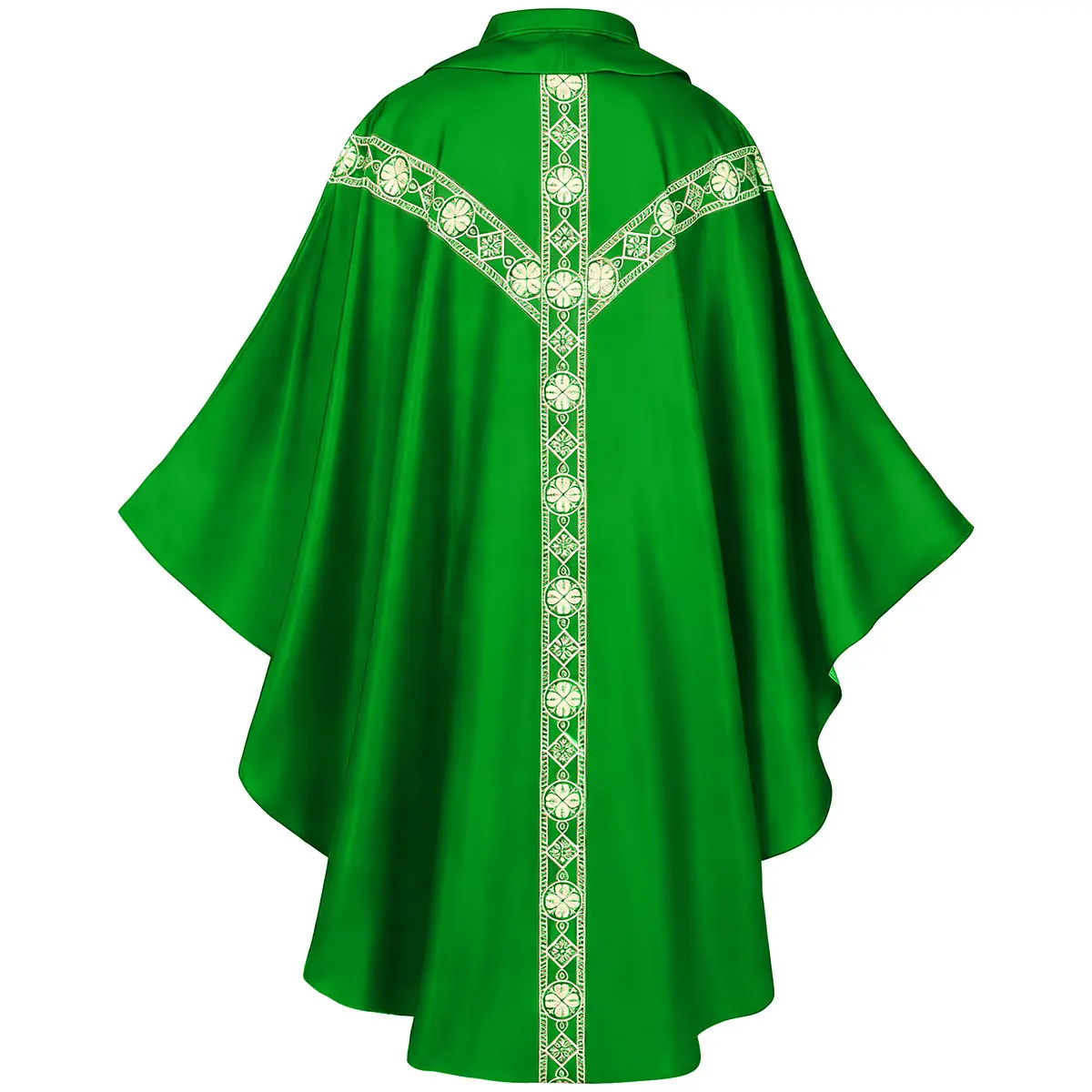 Medieval Priest Monk Cosplay Robe with Printed Cape detail 14