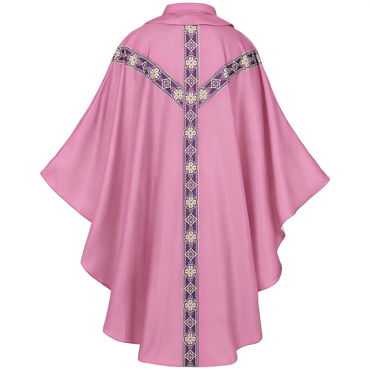 Medieval Priest Monk Cosplay Robe with Printed Cape detail 16