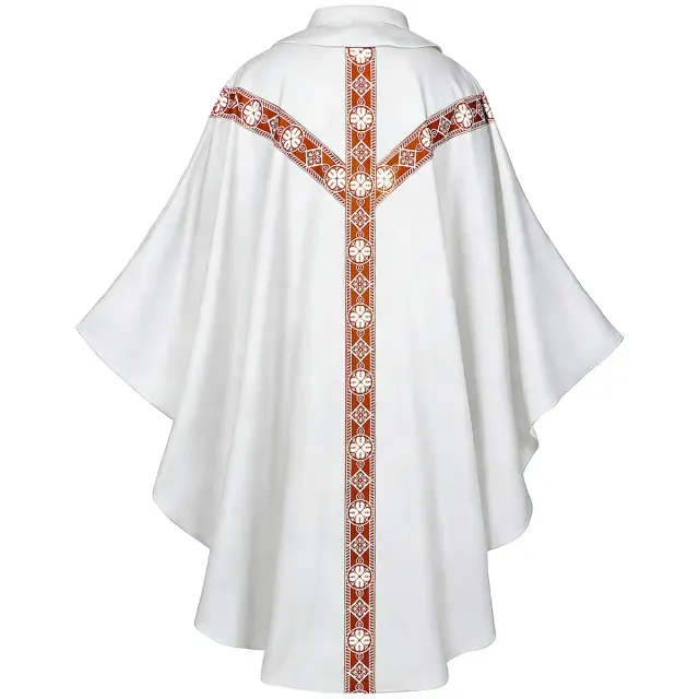 Mittelalterliche Priester-Mönchs-Cosplay-Robe mit bedrucktem Umhang Detail 18