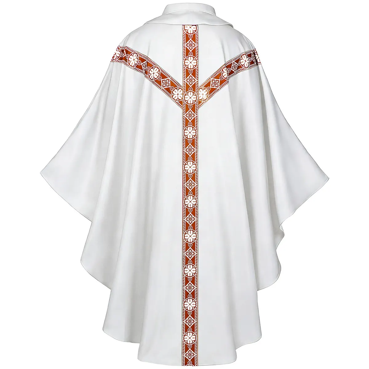 Medieval Priest Monk Cosplay Robe with Printed Cape detail 18