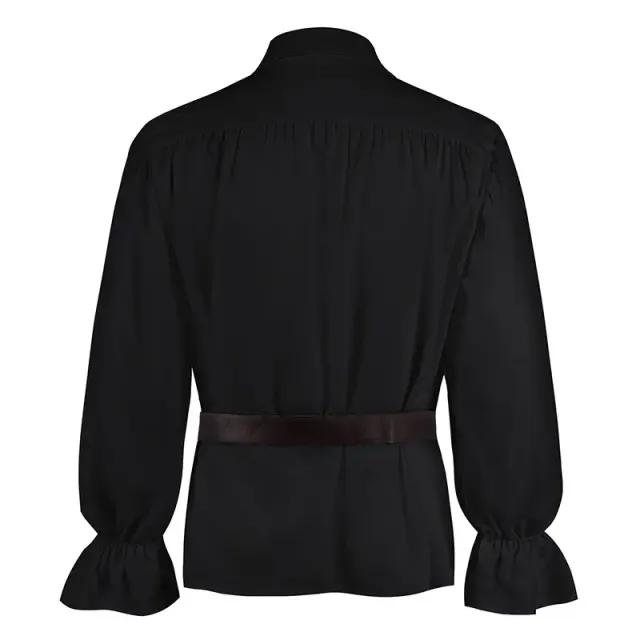 Chemise médiévale à manches bouffantes et cordon de serrage pour cosplay et scène détail 9