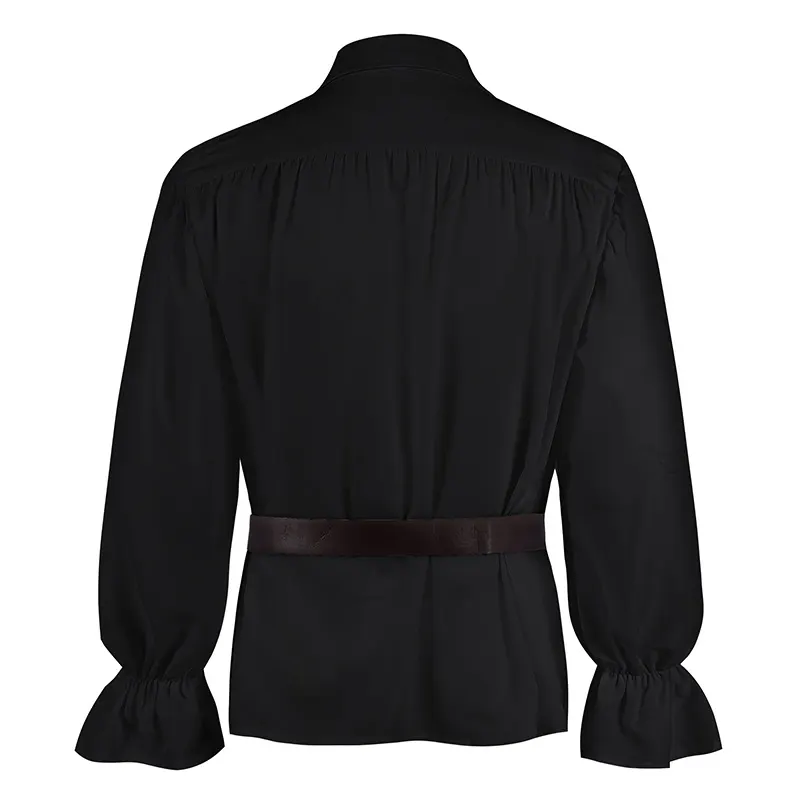 Medieval Puff Sleeve Drawstring Shirt for Cosplay and Stage detail 9