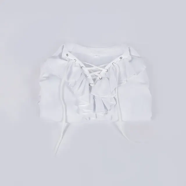 Chemise médiévale à manches bouffantes et cordon de serrage pour cosplay et scène détail 12
