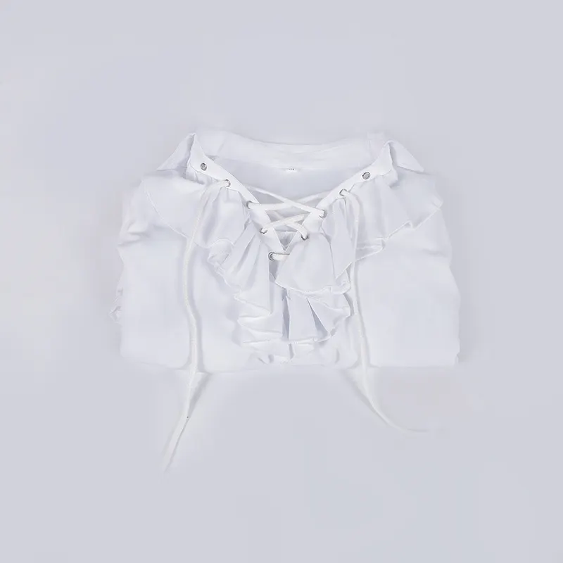 Medieval Puff Sleeve Drawstring Shirt for Cosplay and Stage detail 12