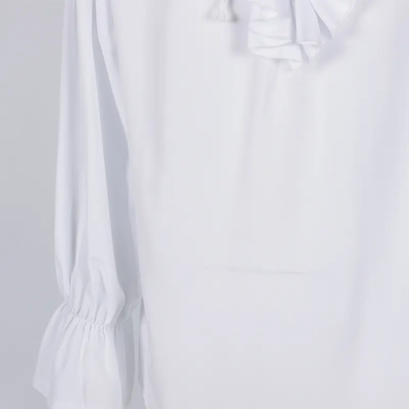Medieval Puff Sleeve Drawstring Shirt for Cosplay and Stage detail 14