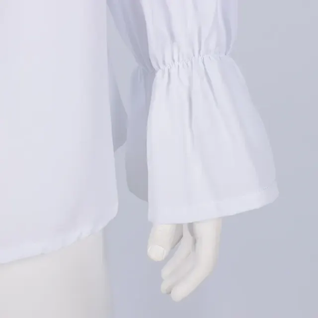 Chemise médiévale à manches bouffantes et cordon de serrage pour cosplay et scène détail 17