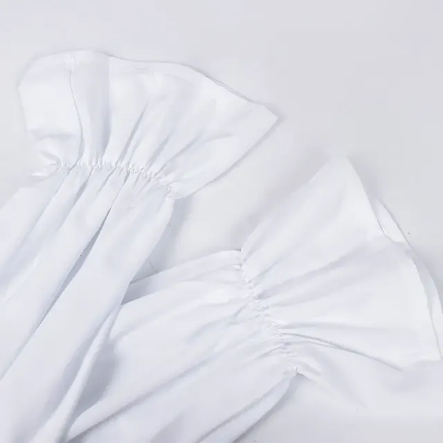 Chemise médiévale à manches bouffantes et cordon de serrage pour cosplay et scène détail 20