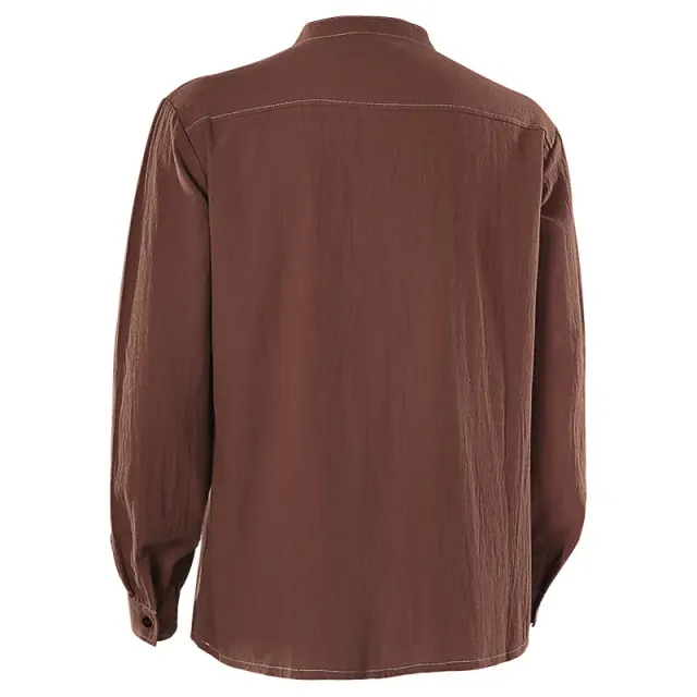 Medieval Renaissance Gothic Jacquard Warrior Costume Shirt detail 4