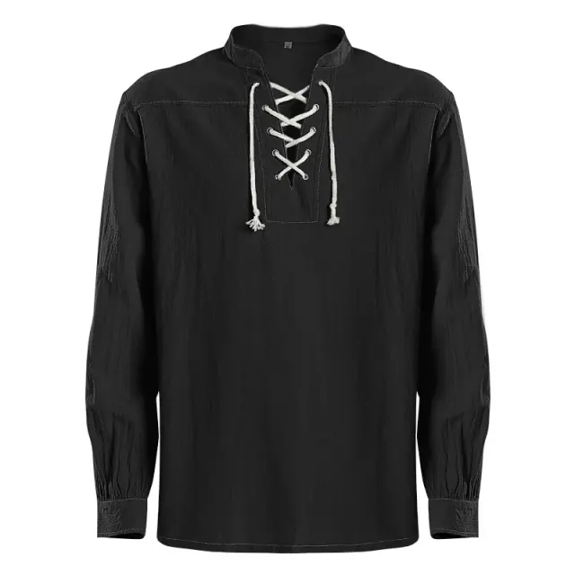 Medieval Renaissance Gothic Jacquard Warrior Costume Shirt detail 12