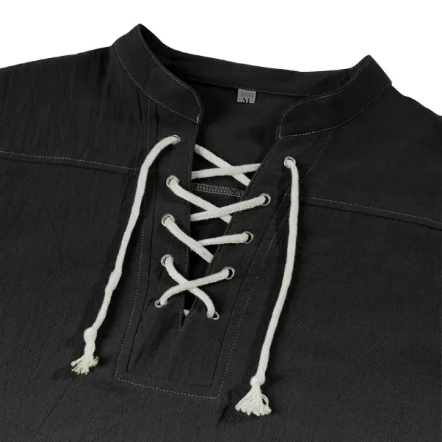 Medieval Renaissance Gothic Jacquard Warrior Costume Shirt detail 14