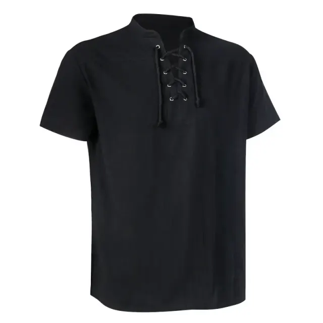 Medieval Renaissance Gothic Jacquard Warrior Costume Shirt detail 16