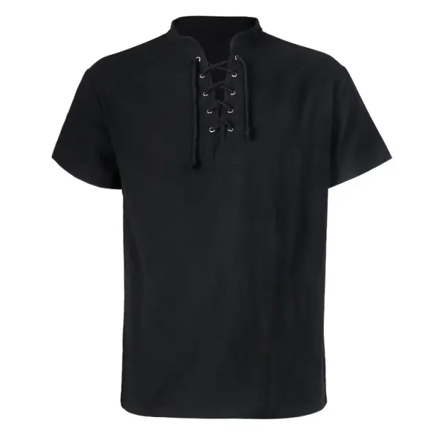 Medieval Renaissance Gothic Jacquard Warrior Costume Shirt detail 17