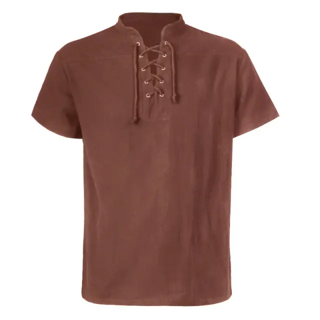 Medieval Renaissance Gothic Jacquard Warrior Costume Shirt detail 19