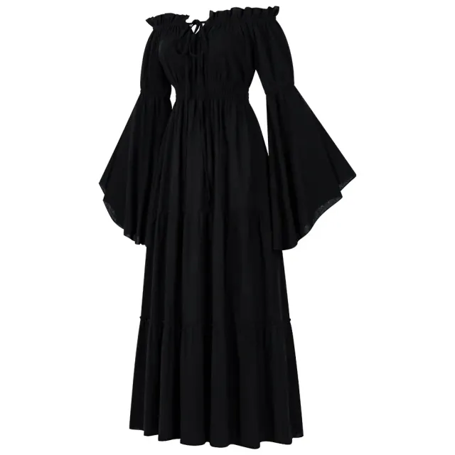 Medieval Renaissance Off-Shoulder Cosplay Dress for Stage detail 3