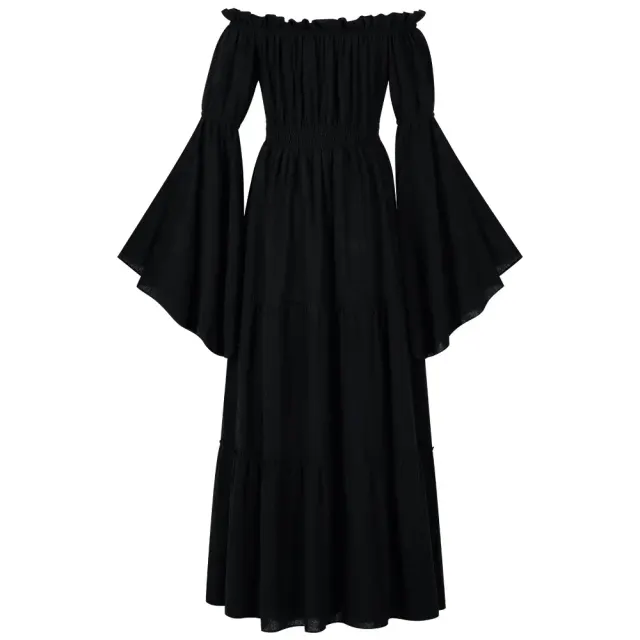 Medieval Renaissance Off-Shoulder Cosplay Dress for Stage detail 4