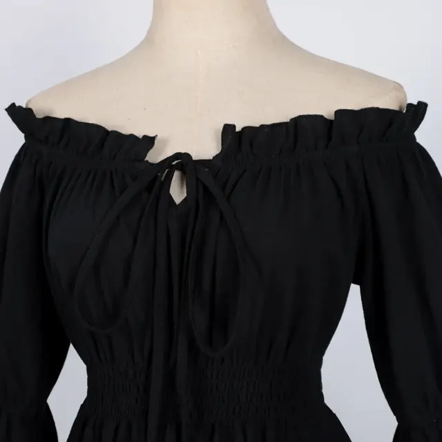 Medieval Renaissance Off-Shoulder Cosplay Dress for Stage detail 5