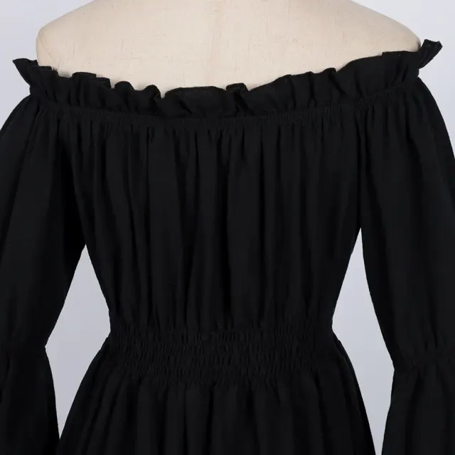 Medieval Renaissance Off-Shoulder Cosplay Dress for Stage detail 8