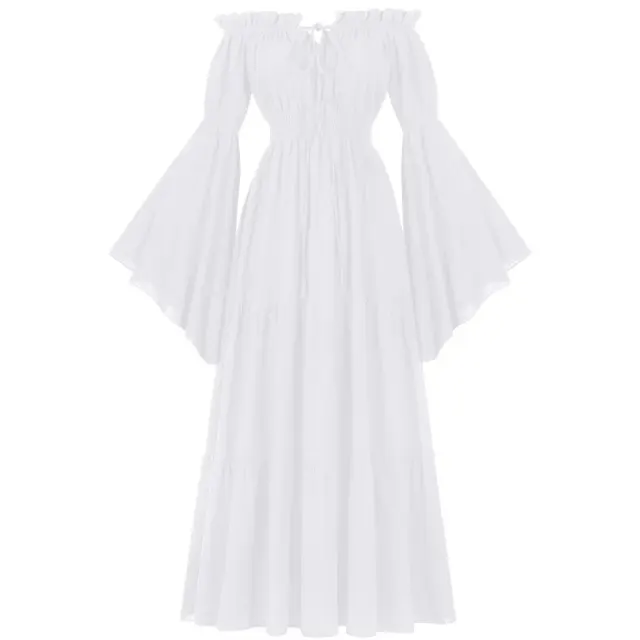 Medieval Renaissance Off-Shoulder Cosplay Dress for Stage detail 9