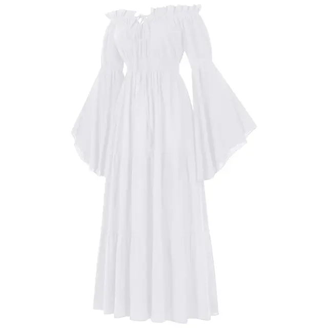 Medieval Renaissance Off-Shoulder Cosplay Dress for Stage detail 10